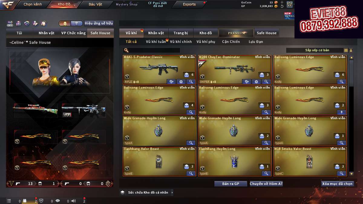 shop acc cf uy tin gia re